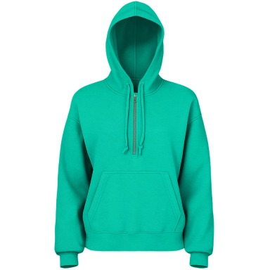 Adult Garment Dye Women's Quarter Zip Hoodie Island Green (GDWQZ-100)